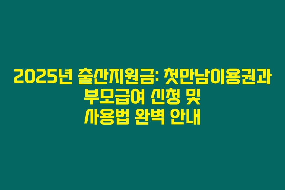 2025년 출산지원금: 첫만남이용권과 부모급여 신청 및 사용법 완벽 안내 2025년 출산지원금: 첫만남이용권과 부모급여 신청 및 사용법 완벽 안내