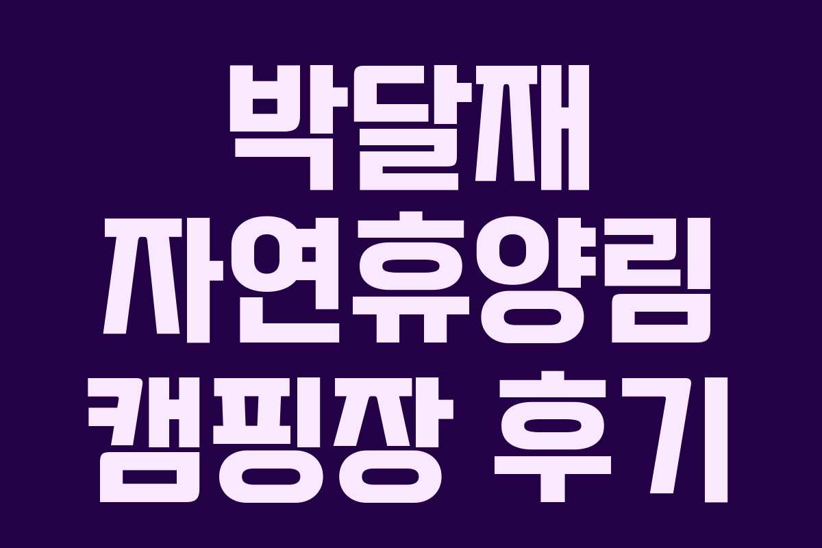 박달재 자연휴양림 캠핑장 후기 박달재 자연휴양림 캠핑장 후기