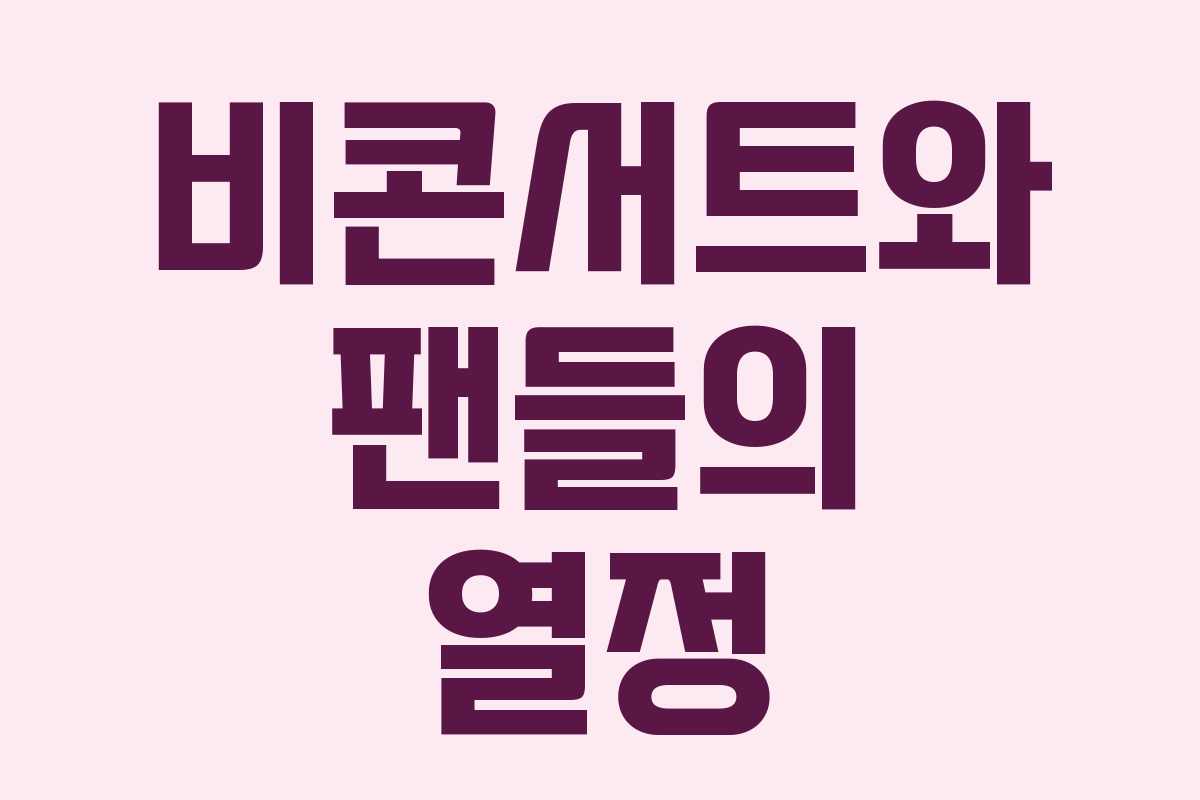 비콘서트와 팬들의 열정 비콘서트와 팬들의 열정