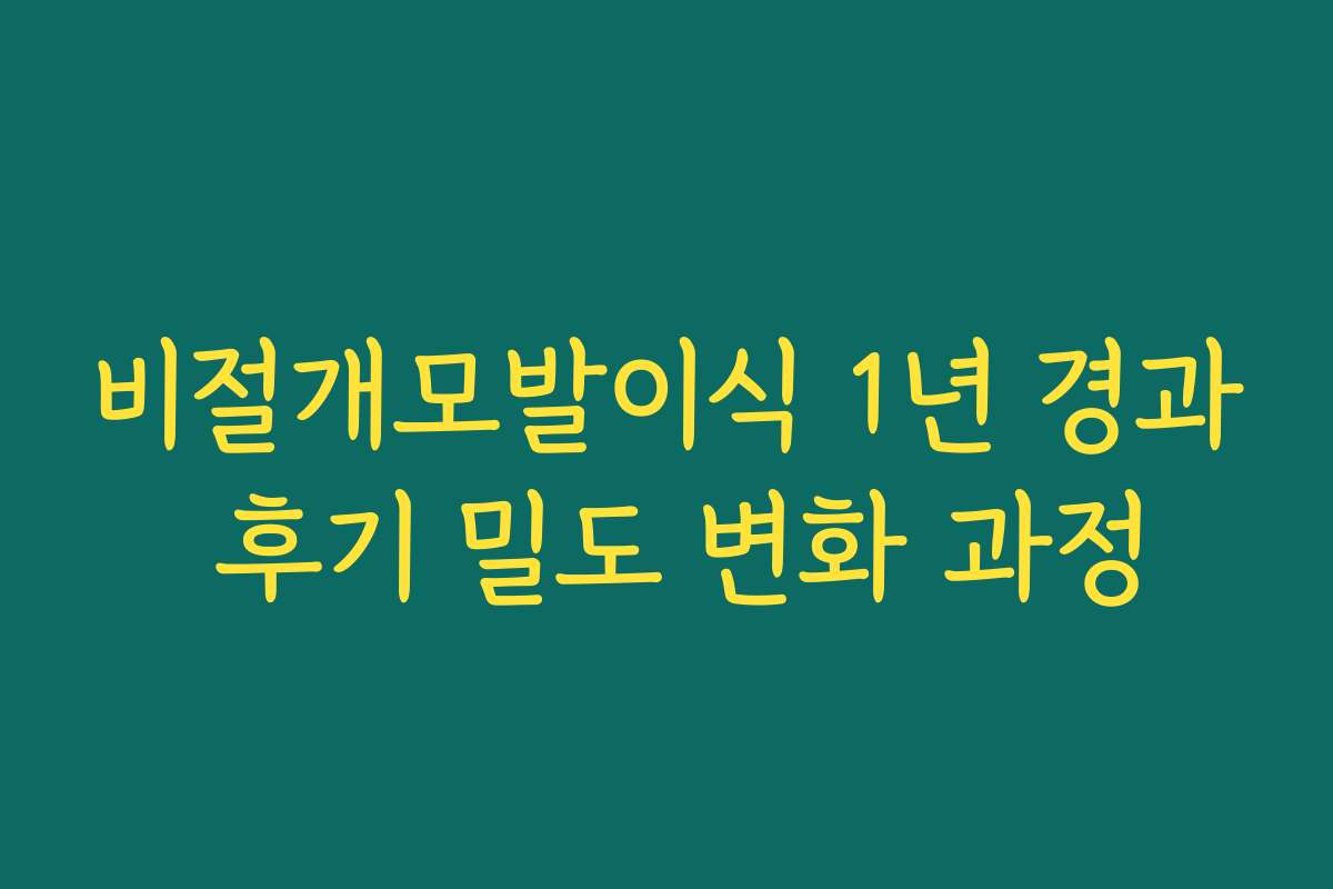 비절개모발이식 1년 경과 후기 밀도 변화 과정 비절개모발이식 1년 경과 후기 밀도 변화 과정