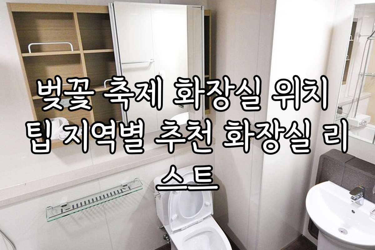 벚꽃 축제 화장실 위치 팁 지역별 추천 화장실 리스트