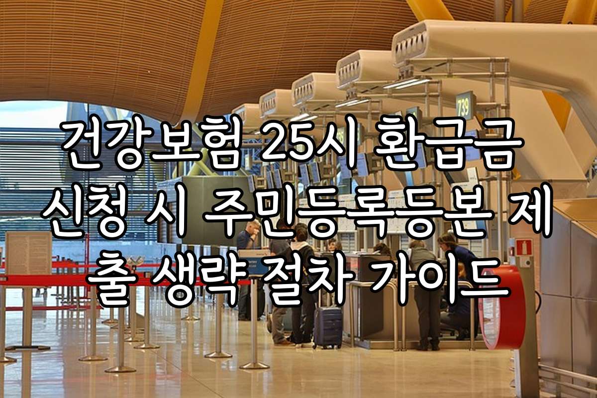 건강보험 25시 환급금 신청 시 주민등록등본 제출 생략 절차 가이드 건강보험 25시 환급금 신청 시 주민등록등본 제출 생략 절차 가이드