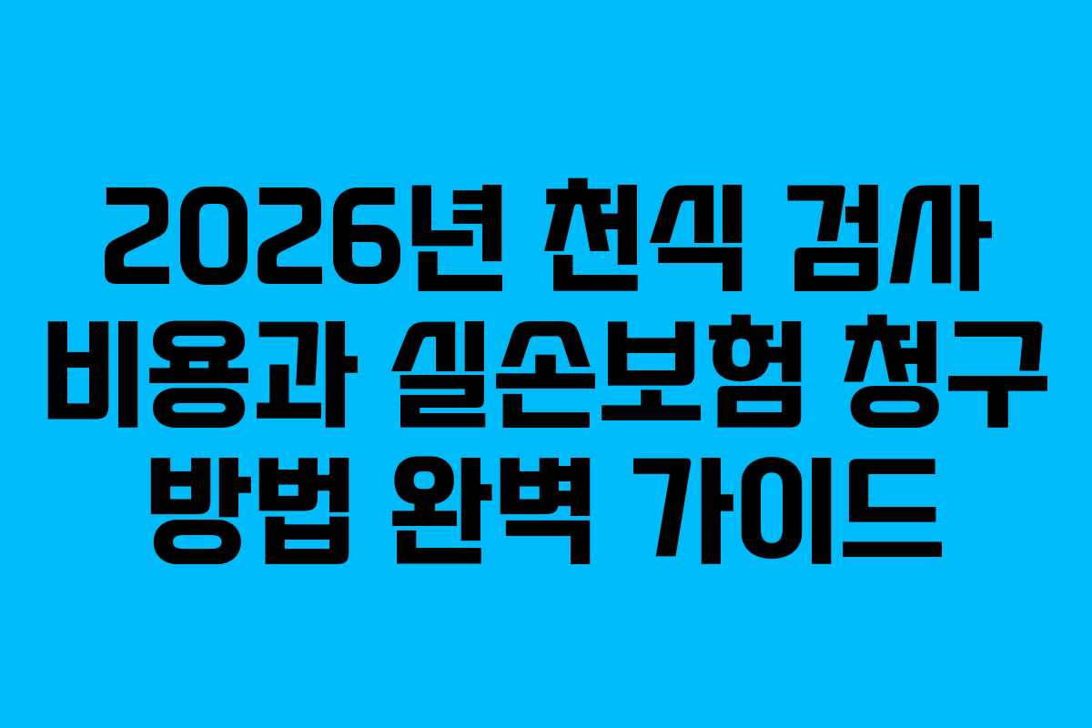 2026년 천식 검사 비용과 실손보험 청구 방법 완벽 가이드 2026년 천식 검사 비용과 실손보험 청구 방법 완벽 가이드