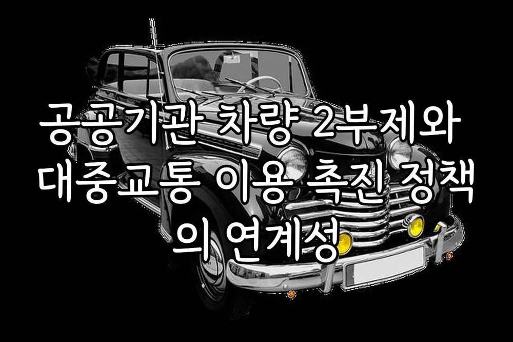 공공기관 차량 2부제와 대중교통 이용 촉진 정책의 연계성