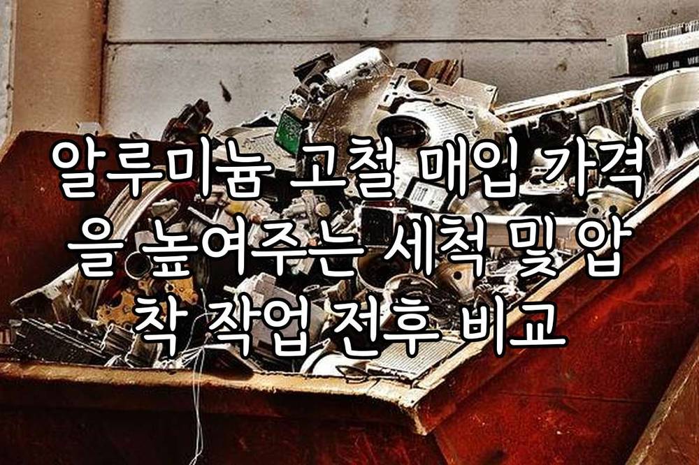 알루미늄 고철 매입 가격을 높여주는 세척 및 압착 작업 전후 비교