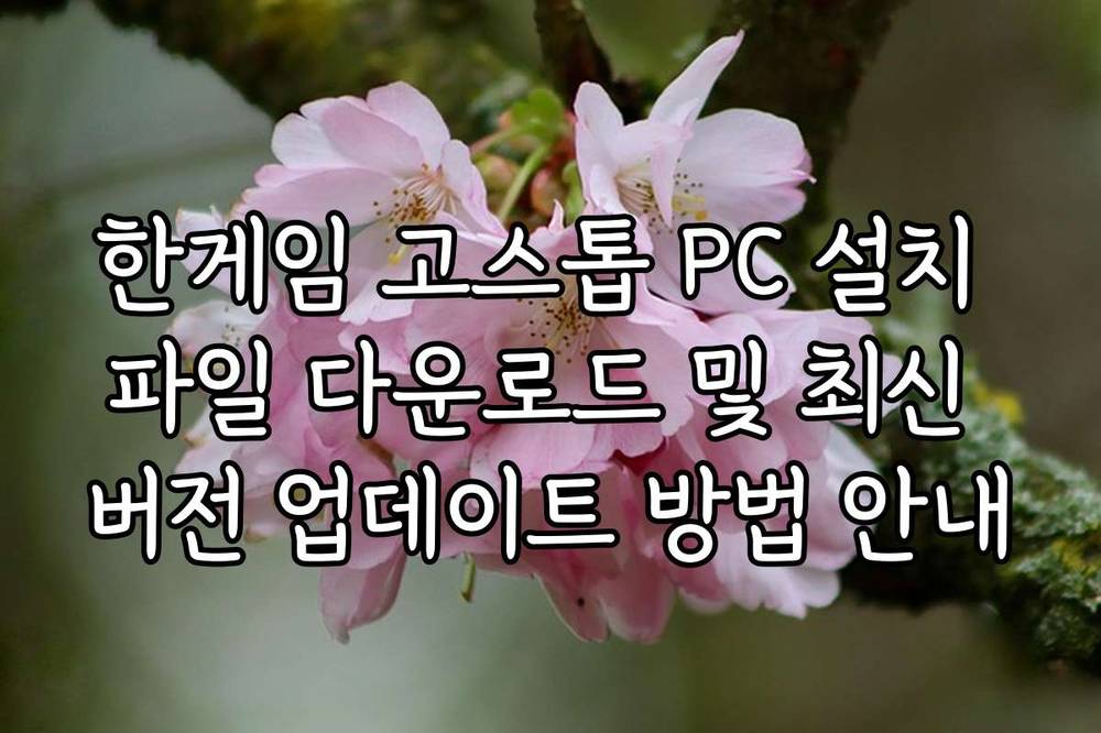 한게임 고스톱 PC 설치 파일 다운로드 및 최신 버전 업데이트 방법 안내