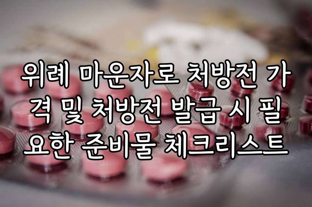 위례 마운자로 처방전 가격 및 처방전 발급 시 필요한 준비물 체크리스트