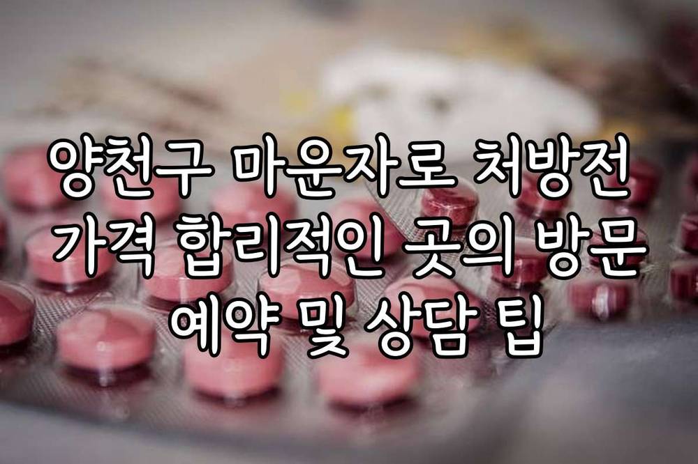 양천구 마운자로 처방전 가격 합리적인 곳의 방문 예약 및 상담 팁