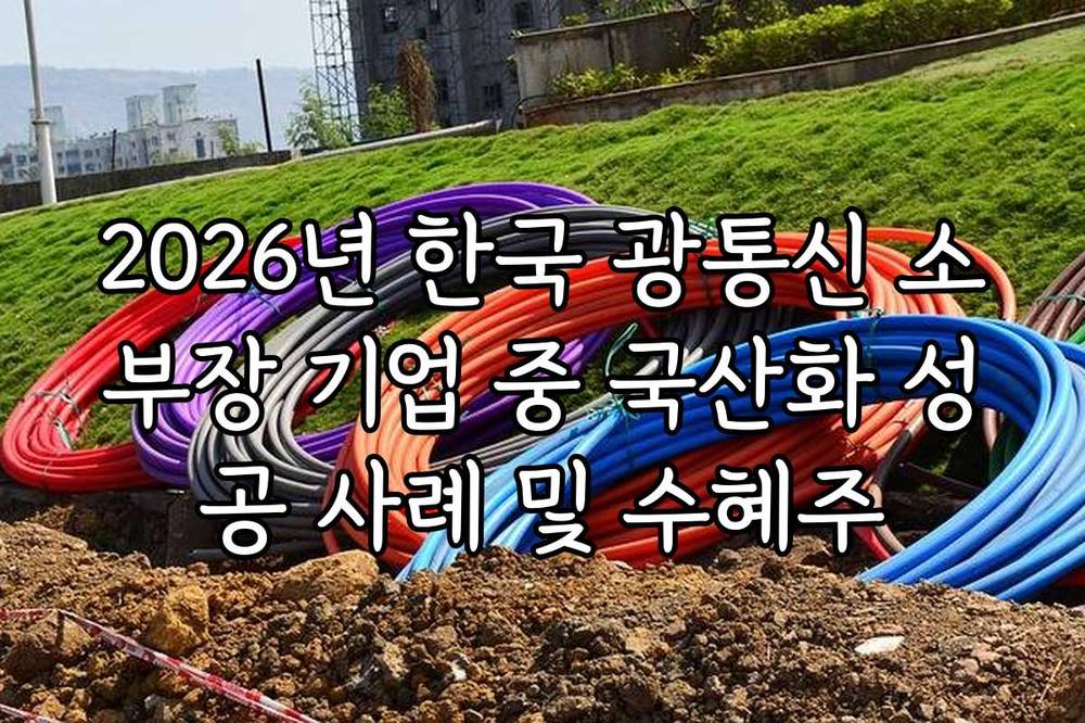 2026년 한국 광통신 소부장 기업 중 국산화 성공 사례 및 수혜주