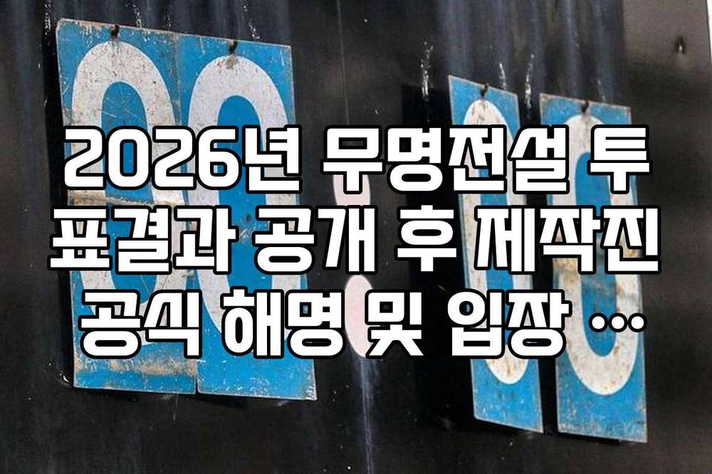 2026년 무명전설 투표결과 공개 후 제작진 공식 해명 및 입장 정리