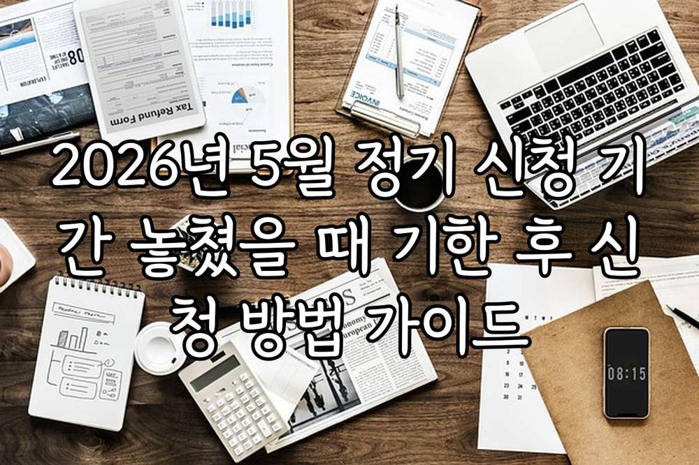 2026년 5월 정기 신청 기간 놓쳤을 때 기한 후 신청 방법 가이드