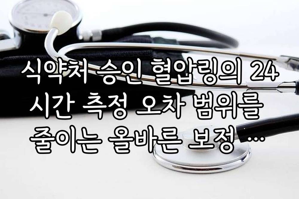 식약처 승인 혈압링의 24시간 측정 오차 범위를 줄이는 올바른 보정 프로세스