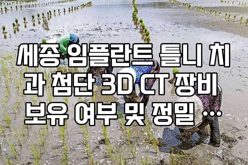 세종 임플란트 틀니 치과 첨단 3D CT 장비 보유 여부 및 정밀 진단비 가이드