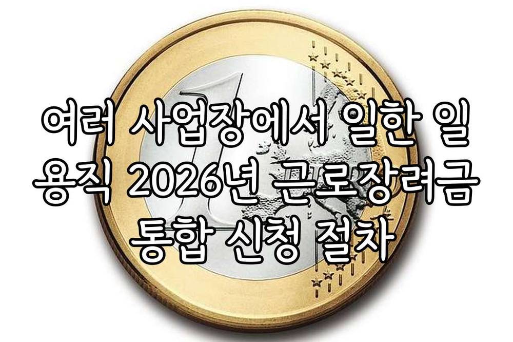 여러 사업장에서 일한 일용직 2026년 근로장려금 통합 신청 절차