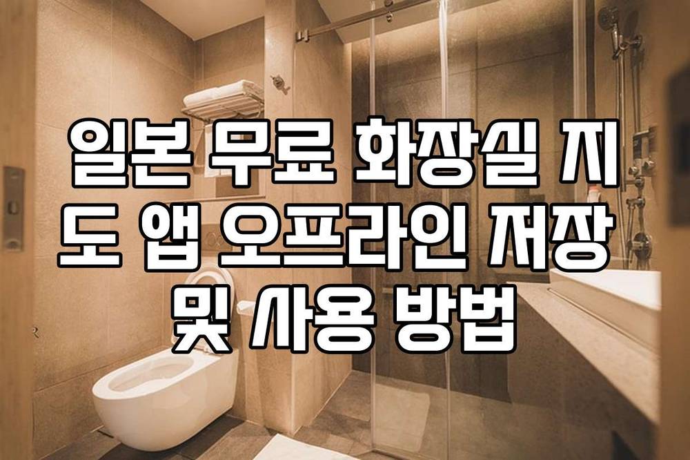 일본 무료 화장실 지도 앱 오프라인 저장 및 사용 방법
