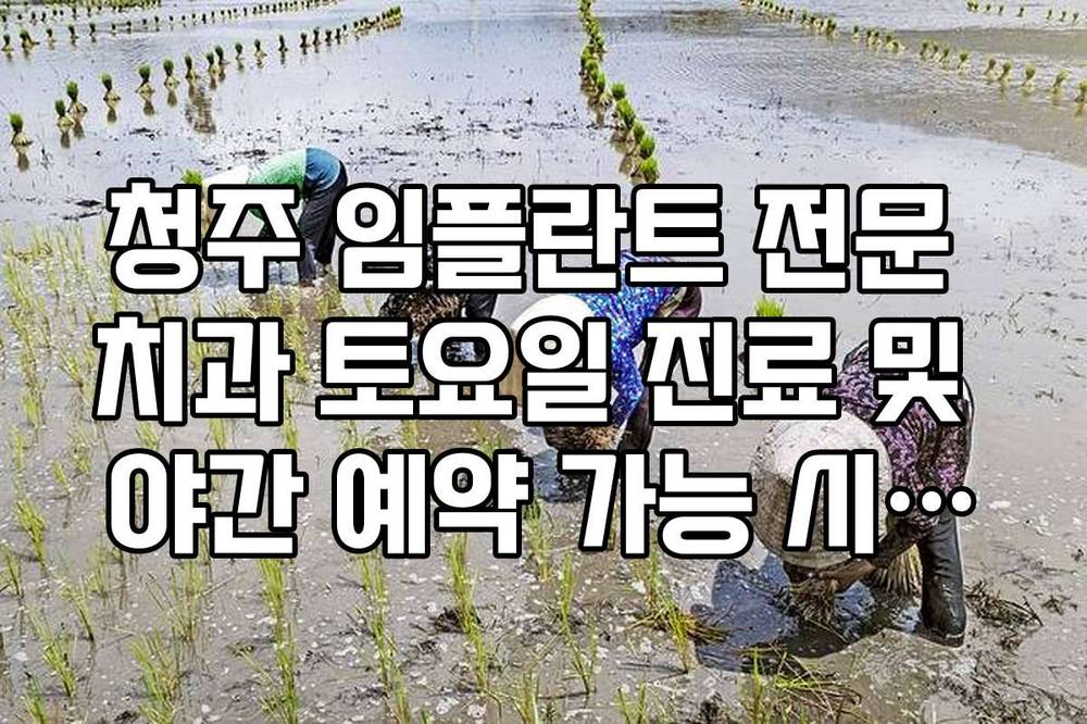 청주 임플란트 전문 치과 토요일 진료 및 야간 예약 가능 시간표