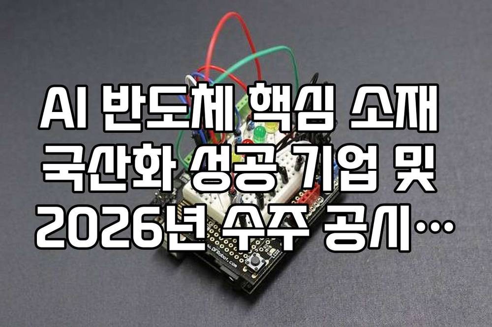 AI 반도체 핵심 소재 국산화 성공 기업 및 2026년 수주 공시 분석