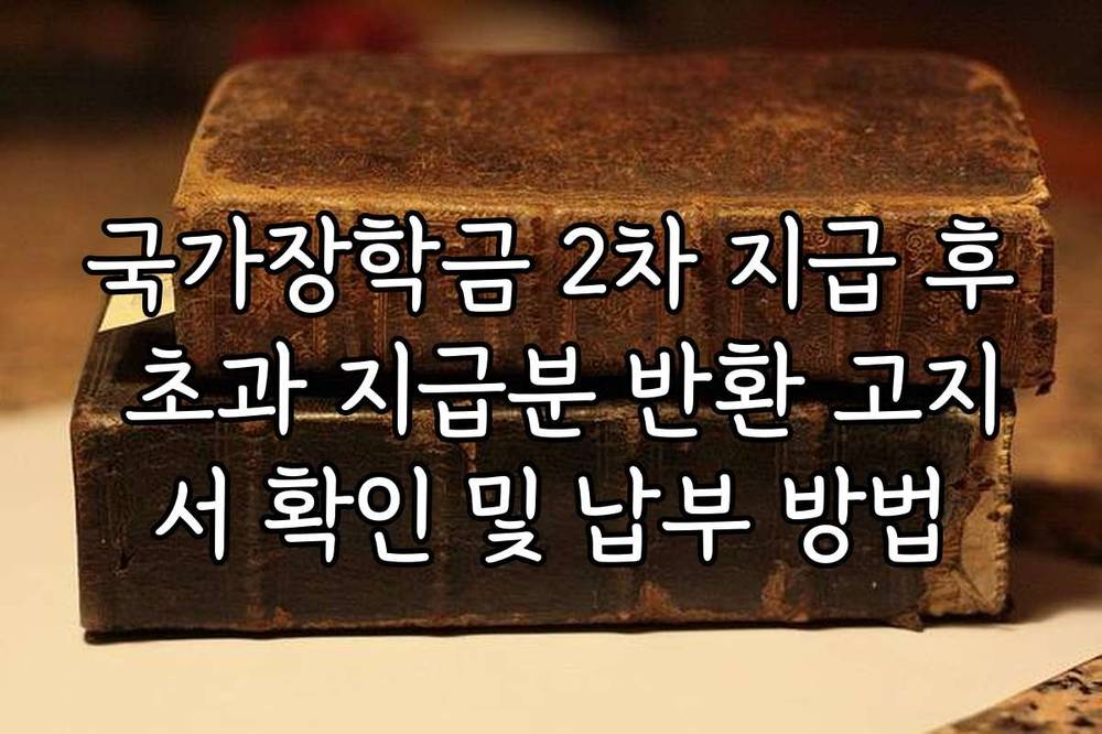 국가장학금 2차 지급 후 초과 지급분 반환 고지서 확인 및 납부 방법