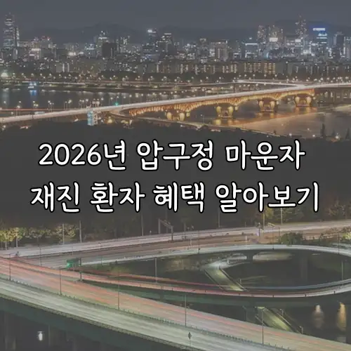2026년 압구정 마운자 재진 환자 혜택 알아보기