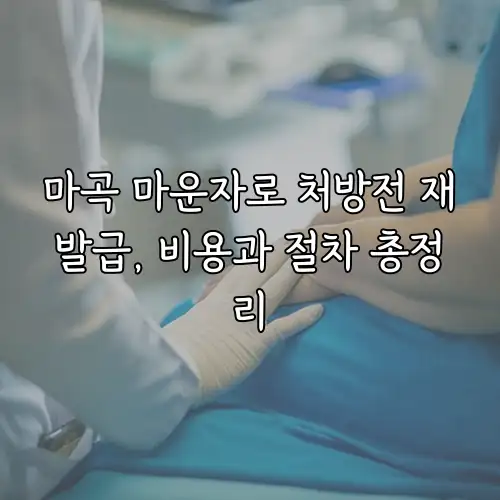 마곡 마운자로 처방전 재발급, 비용과 절차 총정리