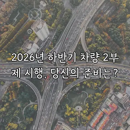 2026년 하반기 차량 2부제 시행, 당신의 준비는?