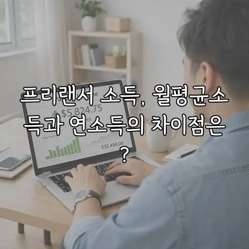 프리랜서 소득, 월평균소득과 연소득의 차이점은?