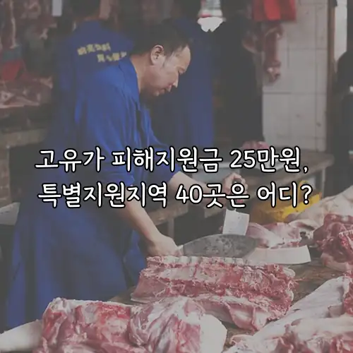 고유가 피해지원금 25만원, 특별지원지역 40곳은 어디?