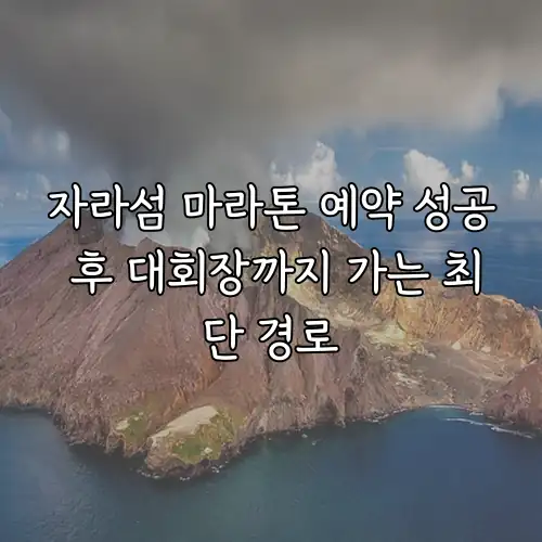 자라섬 마라톤 예약 성공 후 대회장까지 가는 최단 경로