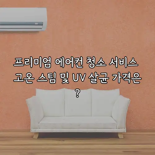 프리미엄 에어컨 청소 서비스 고온 스팀 및 UV 살균 가격은?