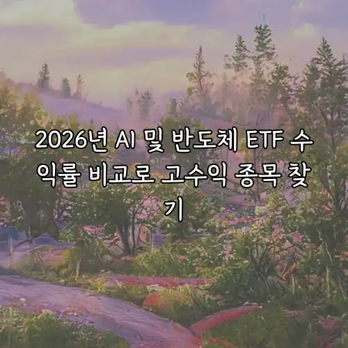 2026년 AI 및 반도체 ETF 수익률 비교로 고수익 종목 찾기