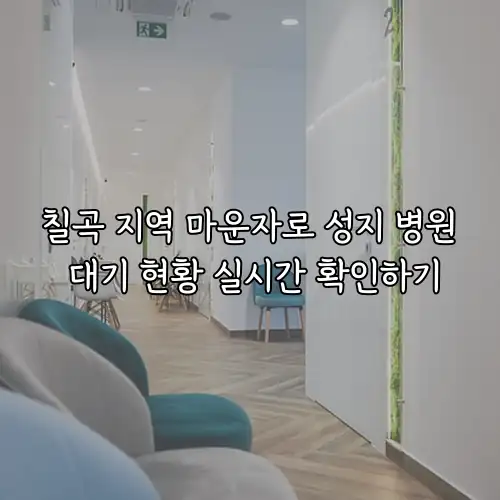 칠곡 지역 마운자로 성지 병원 대기 현황 실시간 확인하기