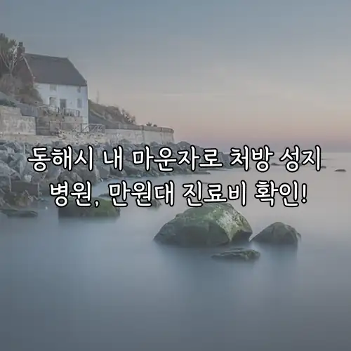 동해시 내 마운자로 처방 성지 병원, 만원대 진료비 확인!