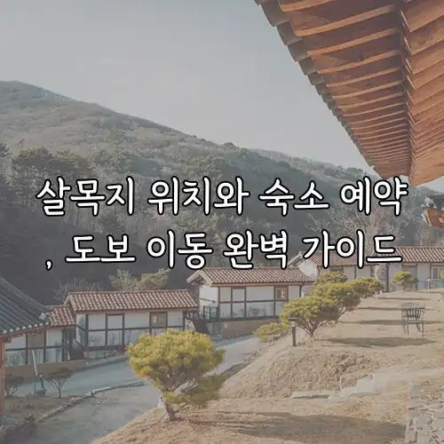살목지 위치와 숙소 예약, 도보 이동 완벽 가이드