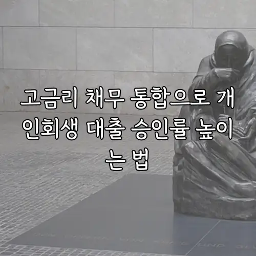 고금리 채무 통합으로 개인회생 대출 승인률 높이는 법