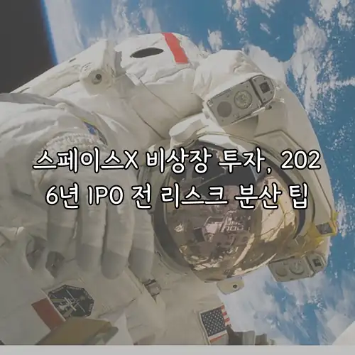 스페이스X 비상장 투자, 2026년 IPO 전 리스크 분산 팁