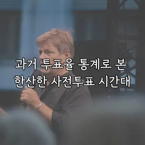 과거 투표율 통계로 본 한산한 사전투표 시간대